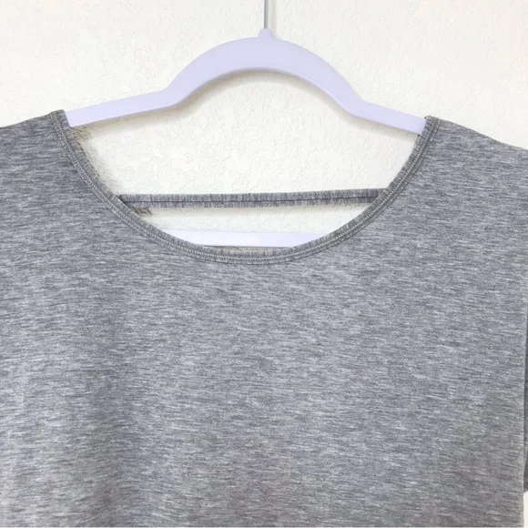 LULULEMON Twist Back Tee Heathered Core Medium Gray - Picture 4 of 10